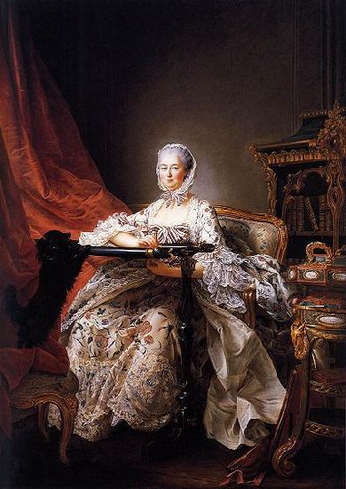 Francois-Hubert Drouais Portrait of Madame de Pompadour at her Tambour Frame oil painting image